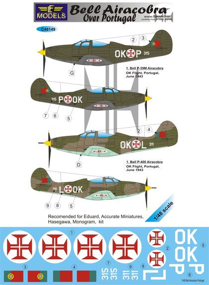Bell Airacobra over Portugal (P39M & P400)  C48149