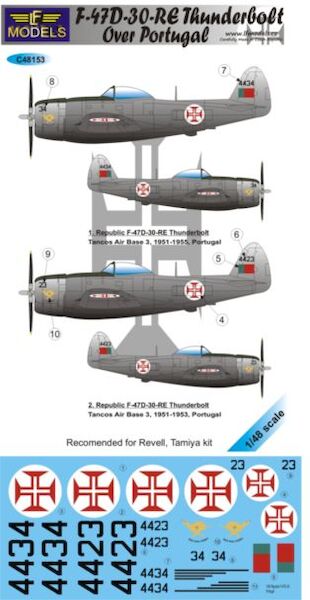 Republic F47D Thunderbolt over Portugal  c48153