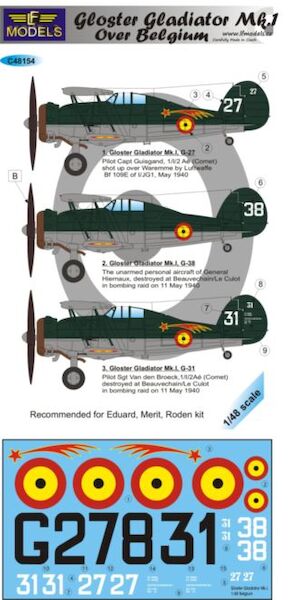 Gloster Gladiator MK1 over Belgium  c48154