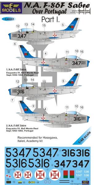 NA F86F Sabre over Portugal  Part 1  C48201