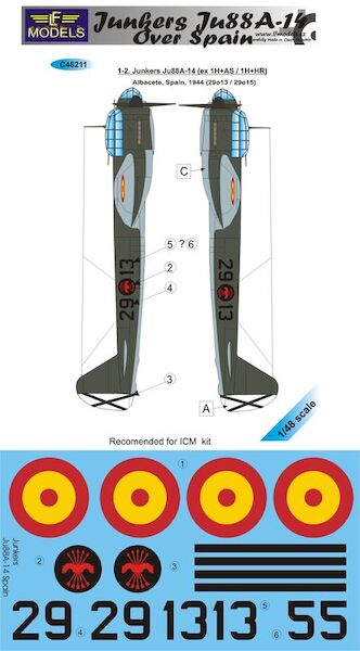Junkers Ju88A-14 over Spain  C48211