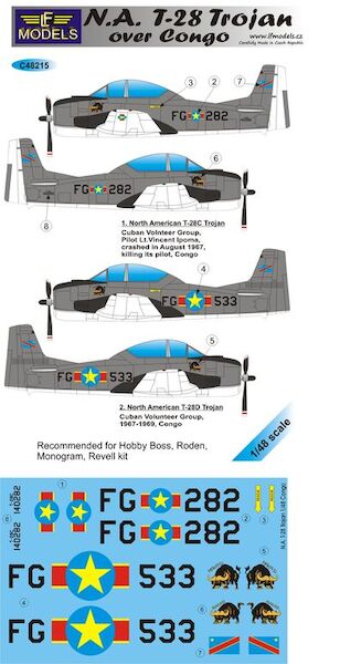 North American T28 Trojan over Congo  c48215