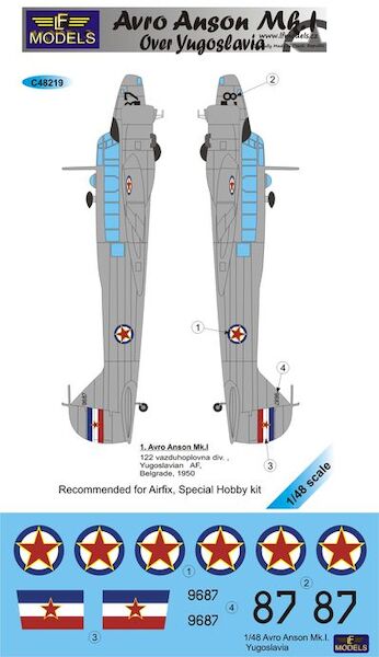 Avro Anson MK1 over Yugoslavia c48219