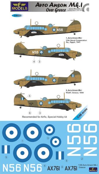 Avro Anson MK1 over Greece  c48220