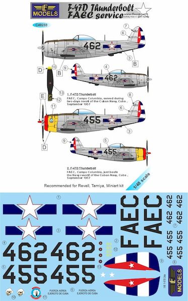 Republic F47D Thunderbolt in FAEC - Cuban Service  c48233