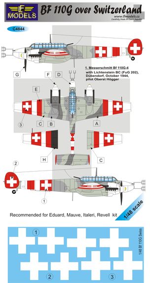 Messerschmitt BF110G over Switserland c4844