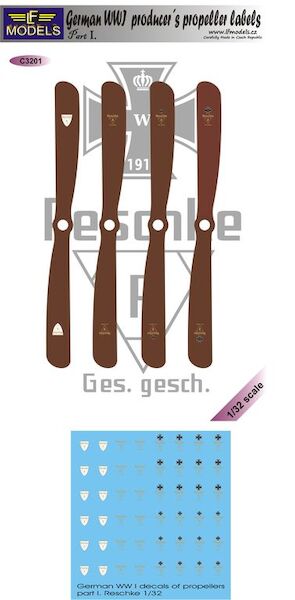 German WWI Propeller producer labels part 1 (Reschke) c4849