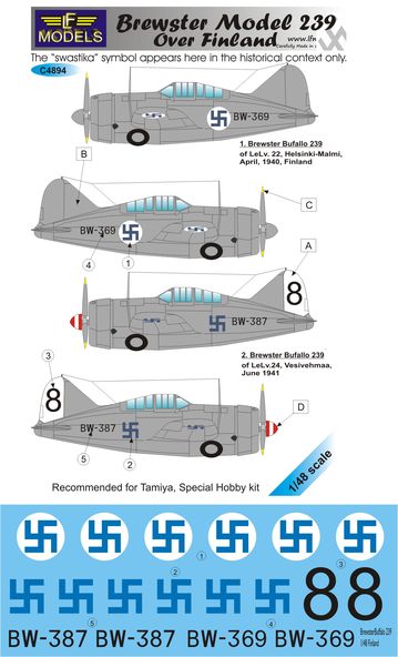 Brewster Model 239 Buffalo for Finland  C4894