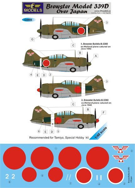 Brewster Model 339D Buffalo over Japan  C4895
