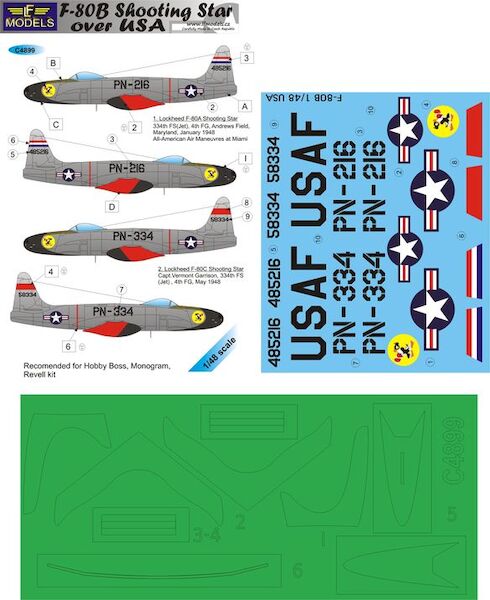 Lockheed F80B Shooting Star Over USA  C4899