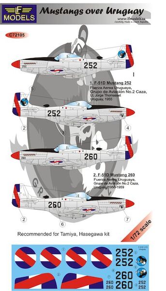 P51D Mustangs over Uruguay  c72105