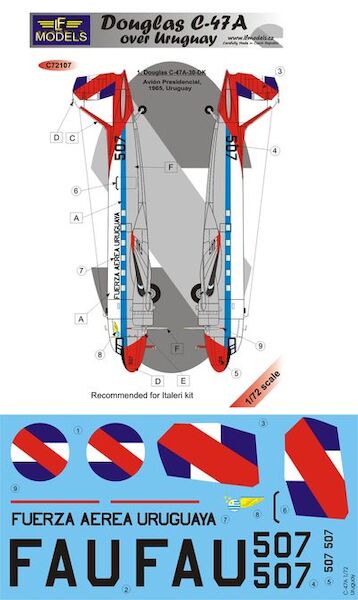 Douglas C47A over Uruguay  c72107