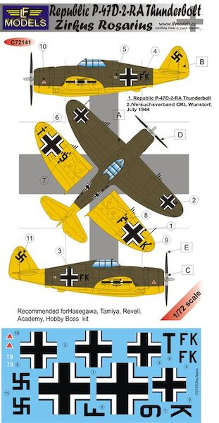 Republic P47D-2RA Thunderbolt Zirkus Rosarius c72141