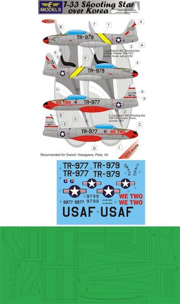 Lockheed T33 Shooting Star over Korea  c72163