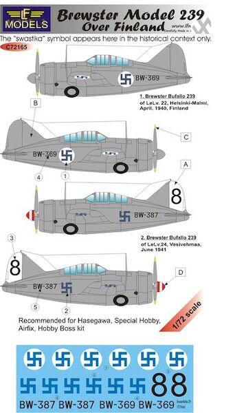 Brewster Model 239 Buffalo over Finland  c72165