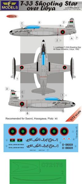 Lockheed T33 Shooting Star over Libya  c72176