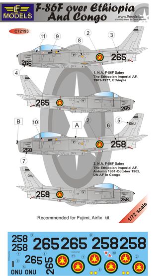 F86F Sabre over Ethiopia and Congo c72193