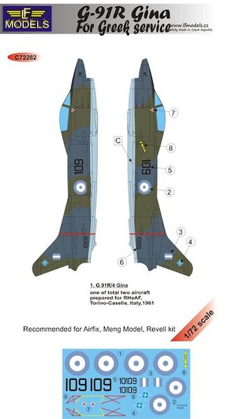 Fiat G91R Gina in Greek service  c72282