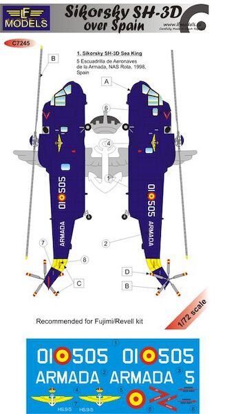 Sikorsky SH3D Sea King over Spain c7245