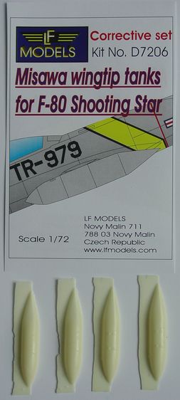 Misawa Wingtip tanks for F80 Shooting Star  D7206