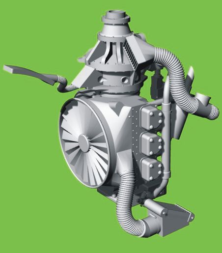 Piston engine O-335 for UH-12/OH-23 Raven (LF)  LF3D4812