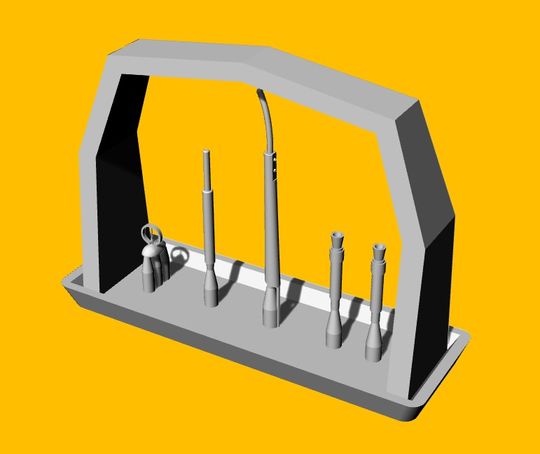 Messerschmitt Bf 109G/K Upgrade detail set without exhaust stacks and coller grill (Universal) LF3D7218