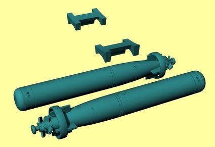 Torpedo Mk.44 incl. rack, For LF Wasp (BACK IN STOCK) LF3D7224
