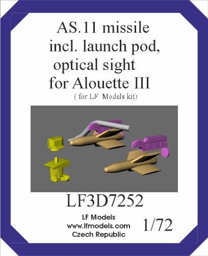 AS.11 missile incl. launch pod, optical sight for Alouette III (LF models)  LF3D7252