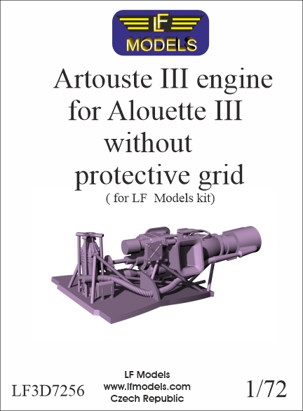 Artouste III engine for Alouette III without protective grid (LF Models)  LF3D7256