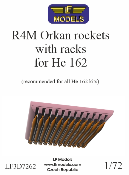 R4M Orkan rockets with racks for He 162, 2x 12 rockets for all kits.  LF3D7263