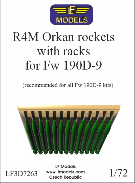 R4M Orkan rockets with racks for Fw 190D-9, 2x 13 rockets for all kits.  LF3D7264