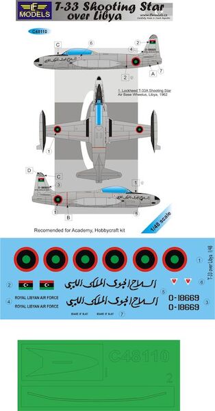 Lockheed T33 Shooting Star over Libya  LFc48110