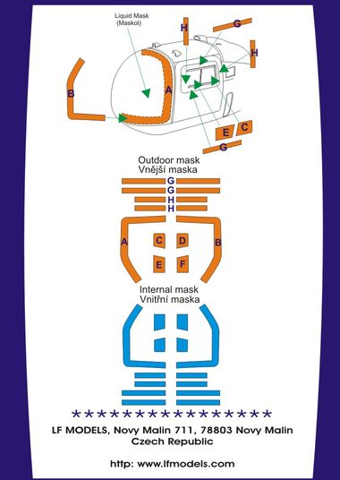 Bell 47J / Agusta Bell AB47J masking set (LF)  LFCM4401