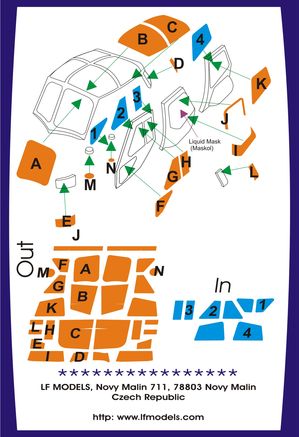 Scout / Wasp canopy masking set (LF Models)  (BACK IN STOCK)  LFCM7213