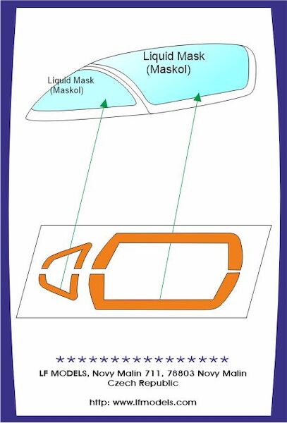 MB 326 Two seat canopy masking set (LF Models LFCM7215