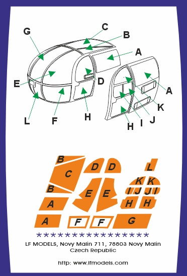 Alouette III canopy masking set (LF Models LFCM7216