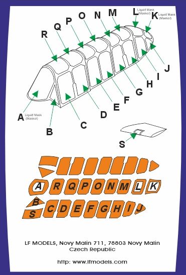 NAA 57P-2/64  canopy masking set (LF Models, RS Models)  LFCM7219