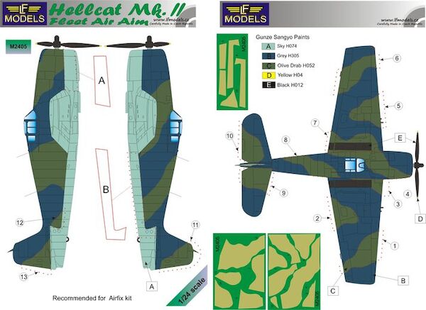 Hellcat Mk.I/Mk.II FAA camouflage Mask (Airfix) LFM2405