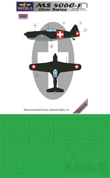 Morane Saulnier MS406C-1 Over Swiss Mask LFM3204