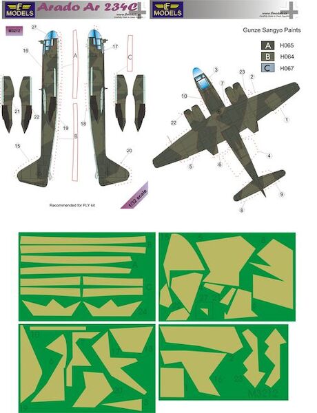 Arado Ar234C Camouflage Painting Mask LFM3212
