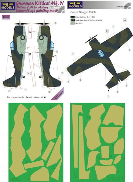 Grumman Martlet MKVI Fleet Air Arm Camouflage Painting Mask LFM3231