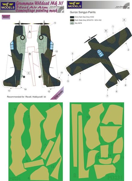 Grumman Martlet MKVI Fleet Air Arm Camouflage Painting Mask  LFM3231