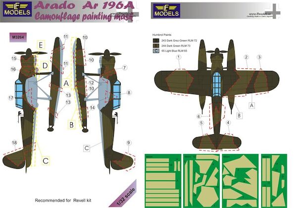 Arado Ar196A Camouflage Painting Mask  LFM3264