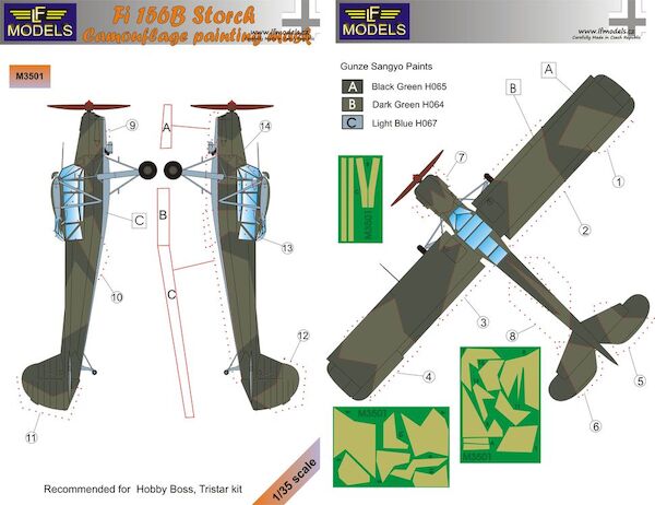 Fieseler Fi156B Storch Camouflage  Mask  LFM3501