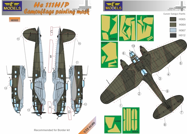 Heinkel He 111H/P Camouflage Painting Mask  LFM3505