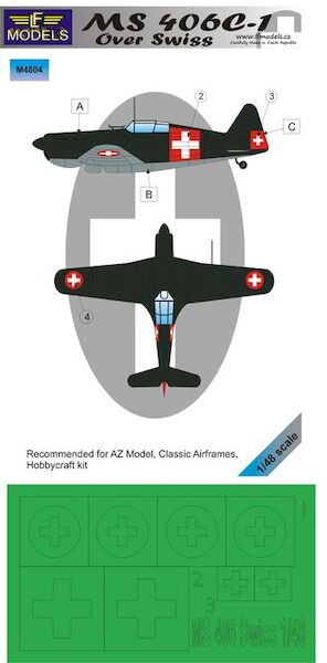 Morane Saulnier MS406C-1 Over Swiss Mask LFM4804