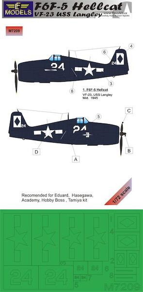 F6F-5 Hellcat VF-23 USS Langley Mask  LFM4808