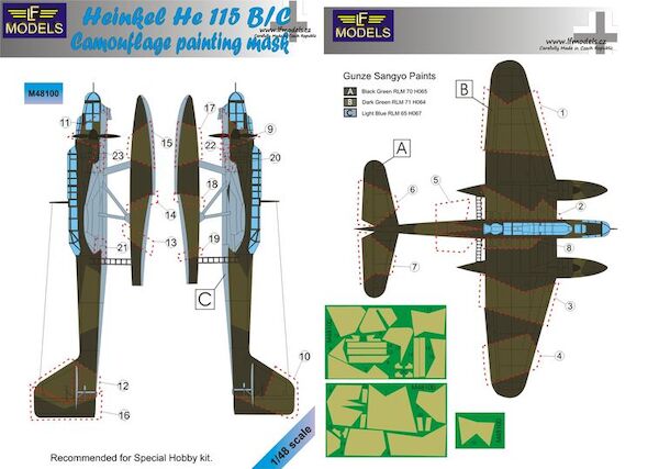 Heinkel He115B/C Camouflage Painting Mask  LFM48100