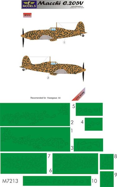 Macchi MC205V camouflage Mask (Hasegawa)  LFM4811