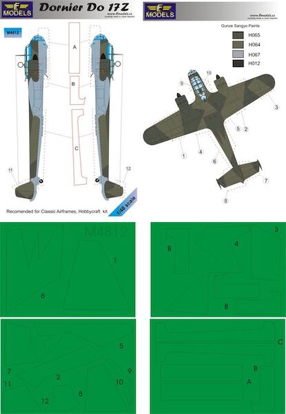 Dornier Do 17Z camouflage Mask  LFM4812